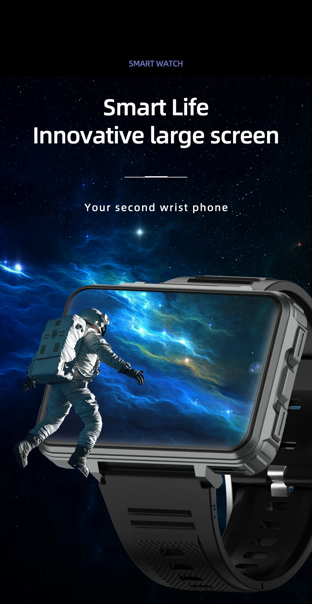 Reloj Inteligente AMOLED 2.4 Pulgadas con Cámara Dual y WiFi
