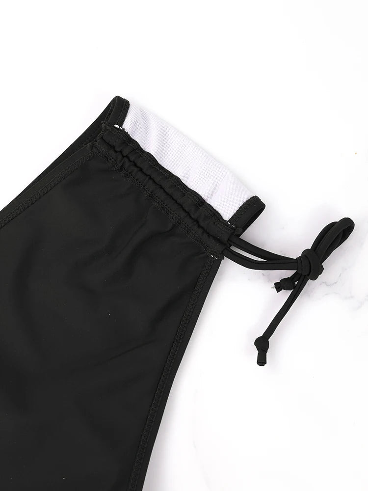 2 unids/set de Bikini dividido para mujer, conjunto de Bikini con tirantes en la espalda y cuello colgante, traje de baño de playa para mujer