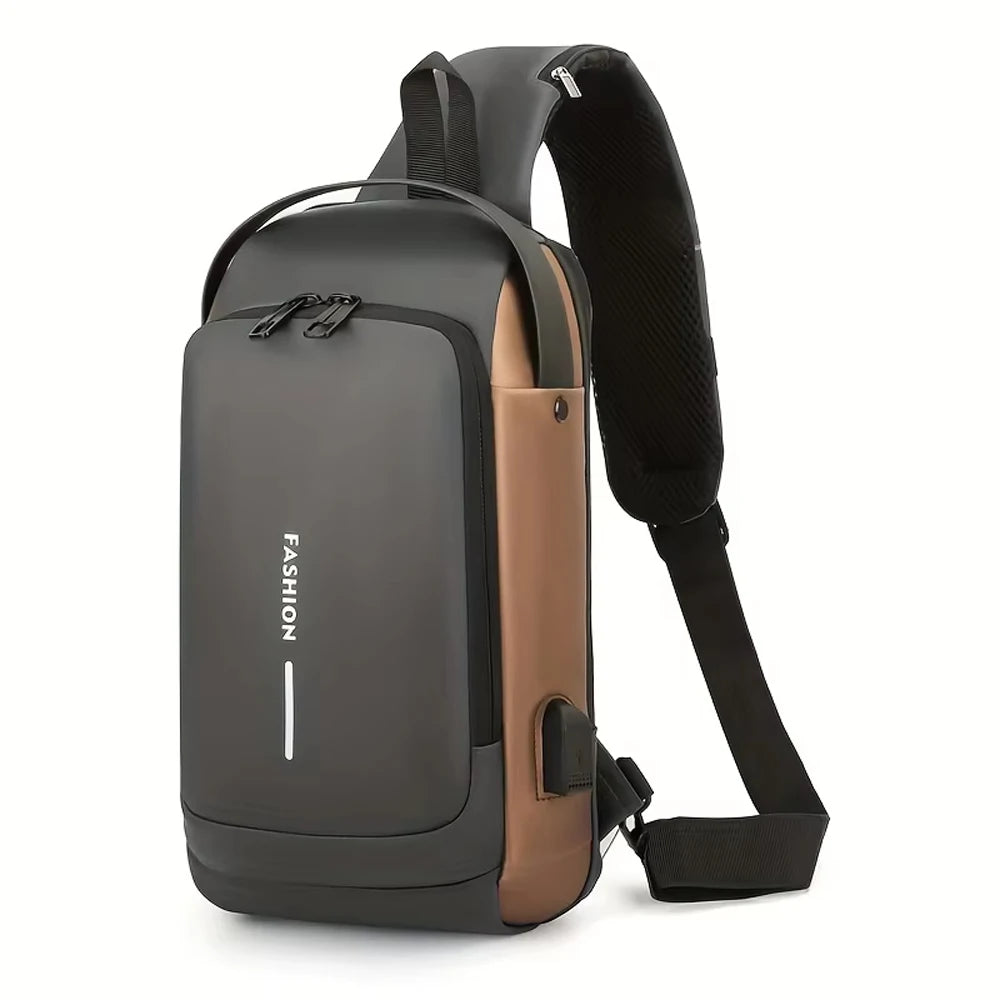 Bolso antirrobo con bloqueo de contraseña para hombre, bolso de pecho, mochila pequeña deportiva informal, bolso de hombro individual para motocicleta, bolso de hombro moderno