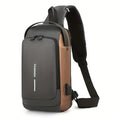 Bolso antirrobo con bloqueo de contraseña para hombre, bolso de pecho, mochila pequeña deportiva informal, bolso de hombro individual para motocicleta, bolso de hombro moderno