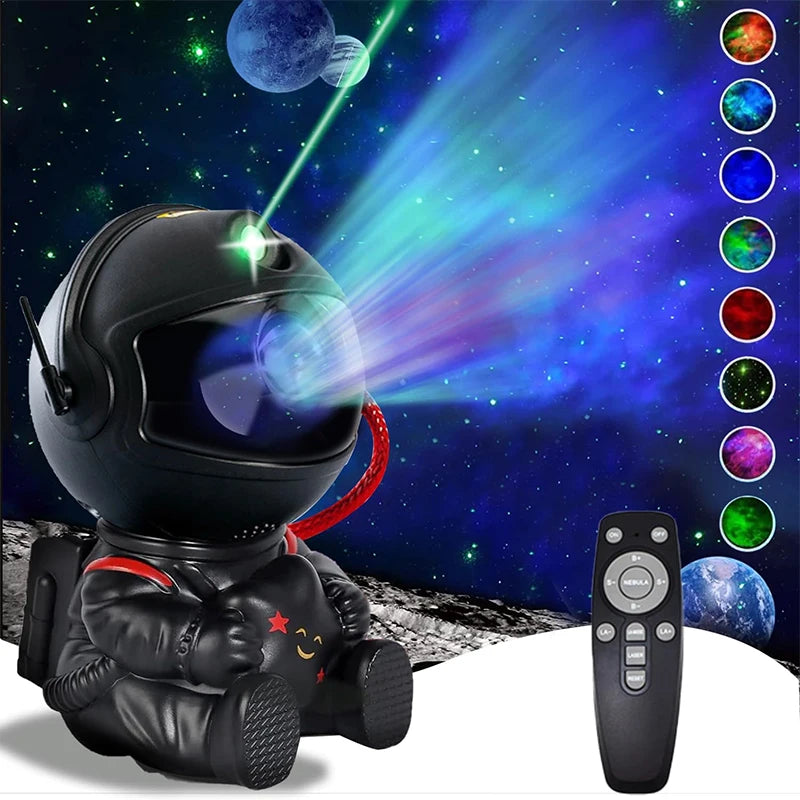 Proyector de Estrellas Astronauta, Lámpara de Proyección de Galaxias, Luz Nocturna Infantil, Lámpara de Techo Nebulosa, Regalos para Cumpleaños