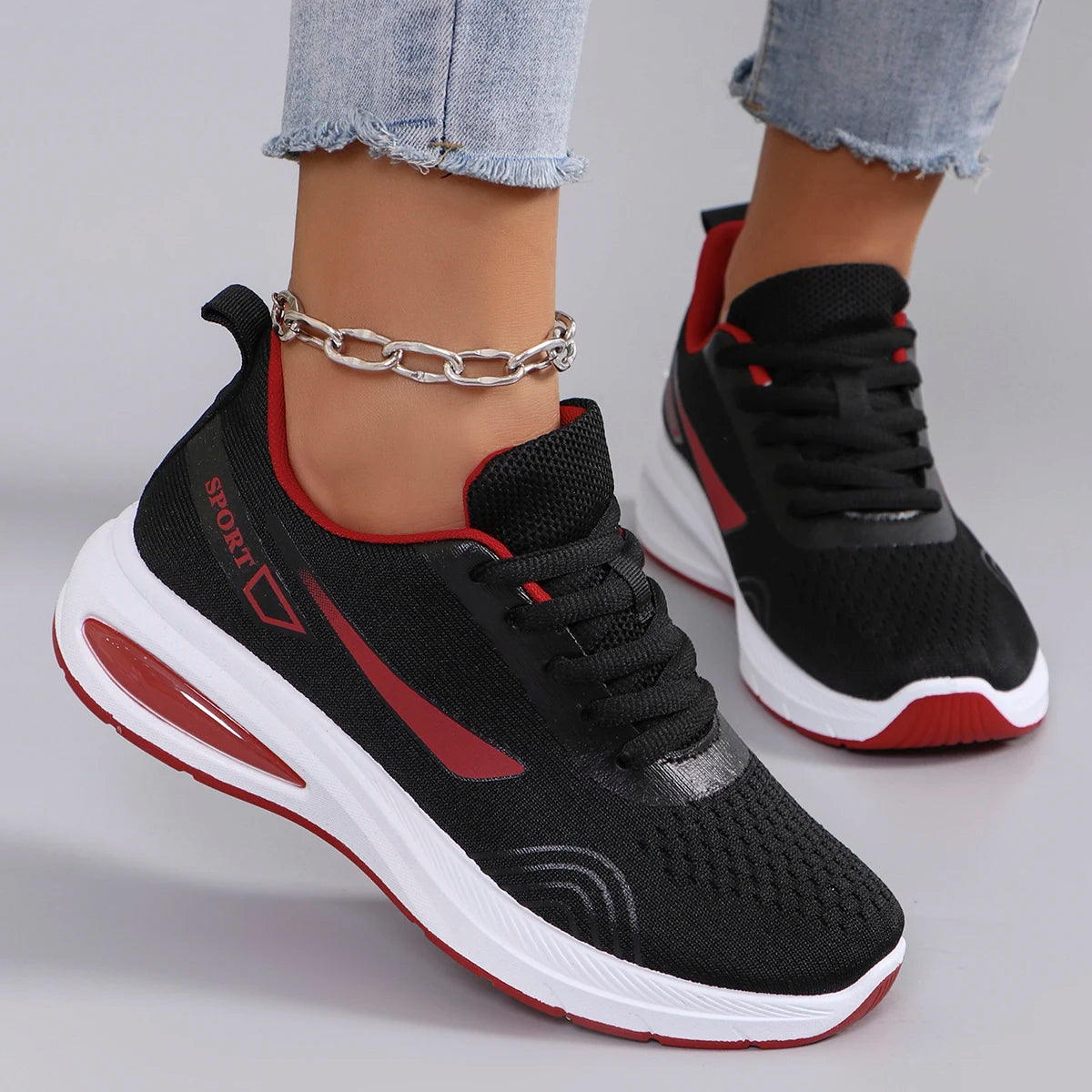 Nuevos zapatos deportivos de primavera para mujer, zapatos deportivos informales a la moda, transpirables, ligeros, antideslizantes, resistentes al desgaste, zapatos planos