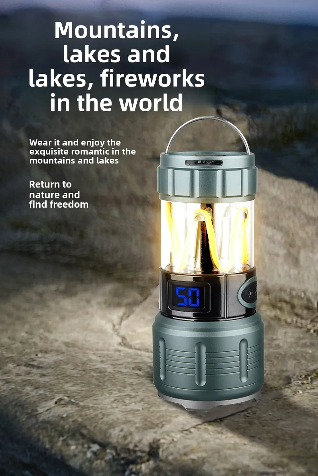 Linterna LED Táctica Recargable 4500mAh para Camping