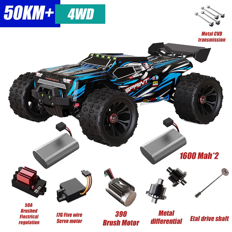 Coche teledirigido 1/14 4WD 2,4G, coche de Control remoto 550, cepillo de carbono, Motor fuerte de deriva, todoterreno, coche de carreras en el desierto, camión remoto, juguetes