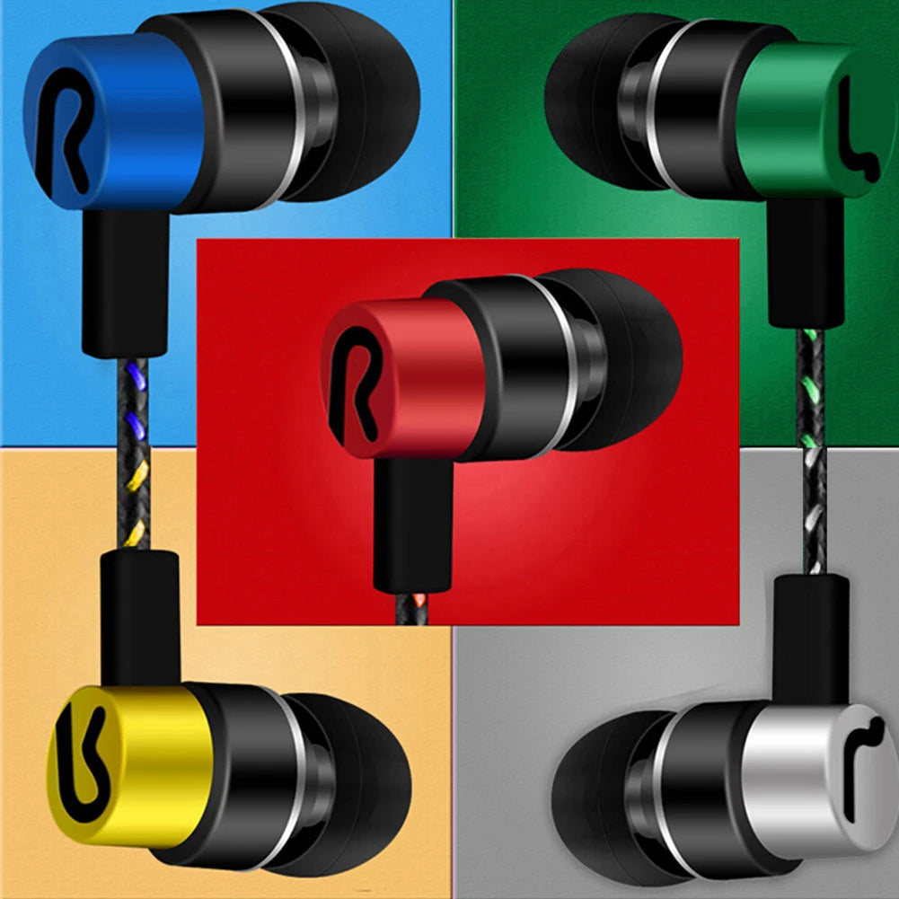 Experimente graves potentes con auriculares internos con cable, auriculares estéreo de 3,5 mm para dispositivos móviles, diseño con aislamiento de ruido