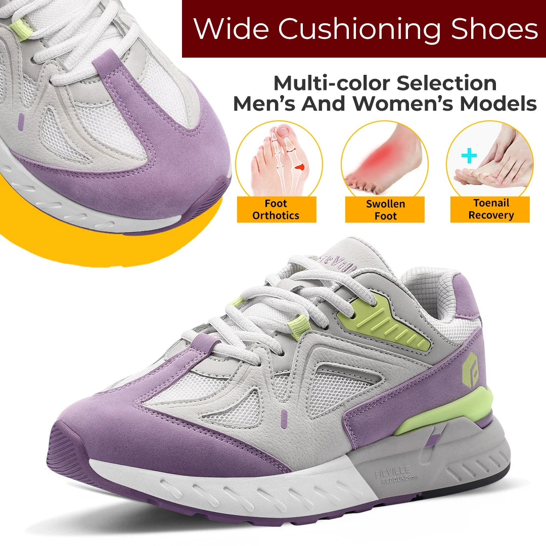 Zapatillas Anchas para Mujer - Soporte para Pie Plano y Fascitis