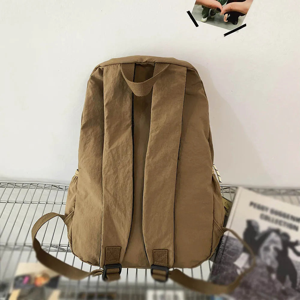 2025 nueva mochila plegable para mujer, mochila de gran capacidad, mochila de ordenador versión coreana Simple