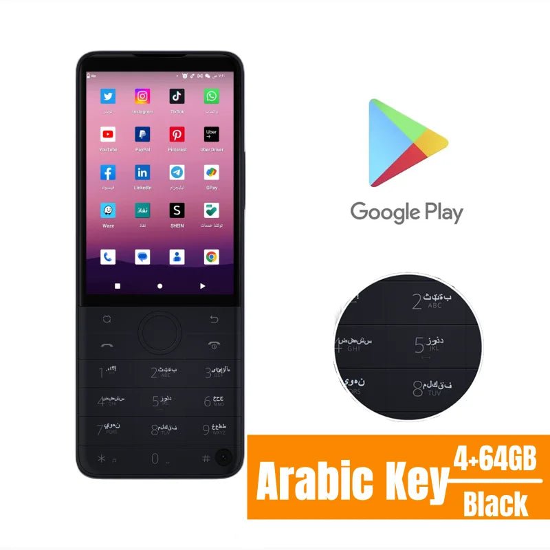 Nuevo Qin F22 Pro pantalla táctil inteligente teléfono Wifi 5G + 3,5 pulgadas 4GB 64GB agregar Google Store Android versión QinGlobal teléfono móvil