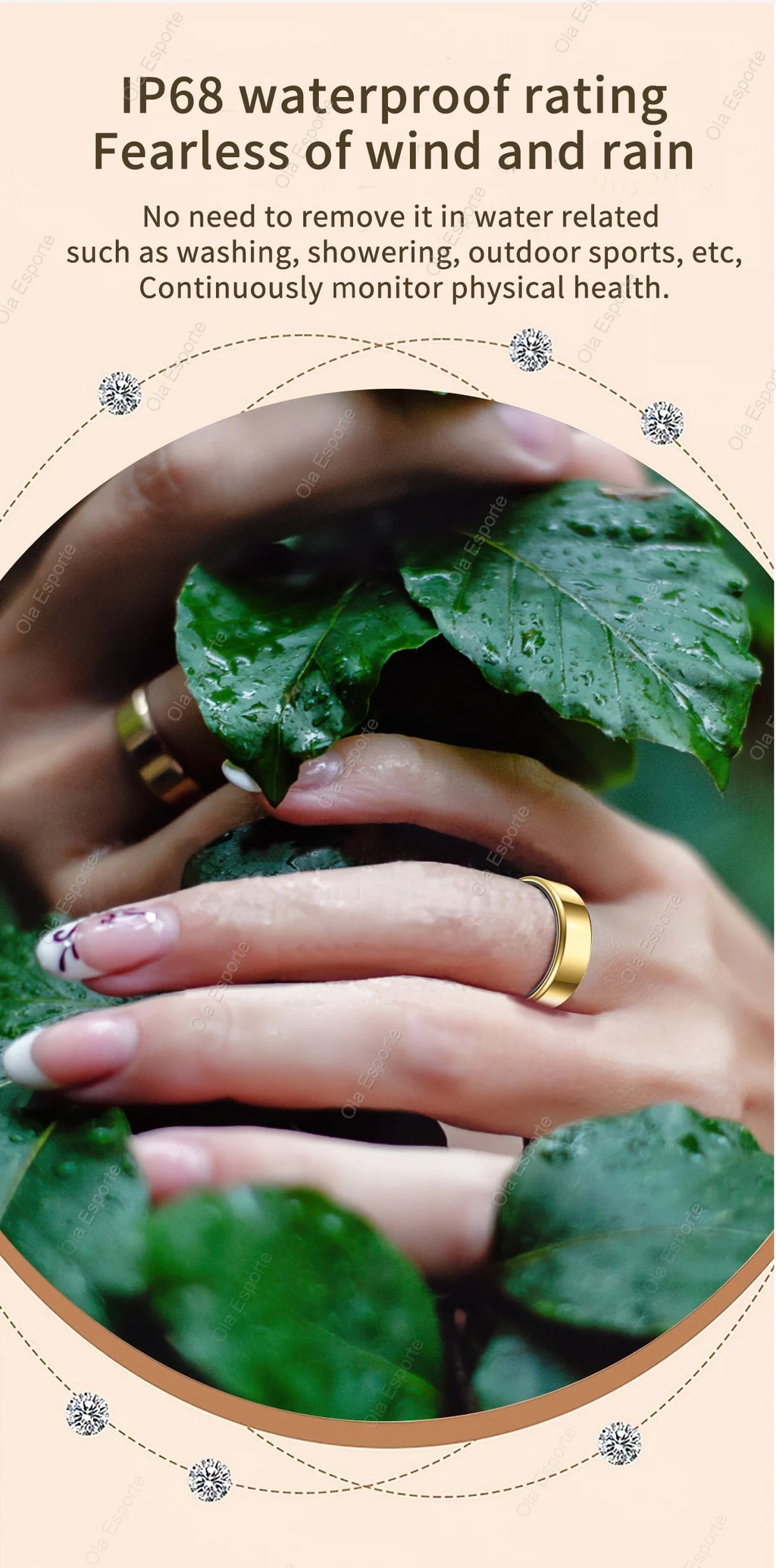 Anillo Inteligente Monitor de Salud Multideporte