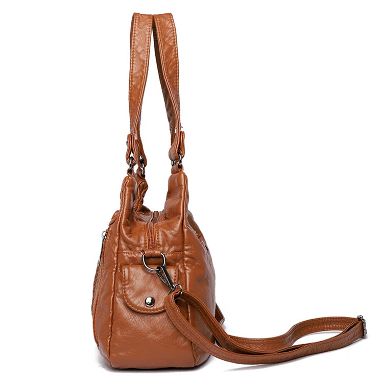 Bolso Cruzado Retro para Mujer de Cuero Sintético