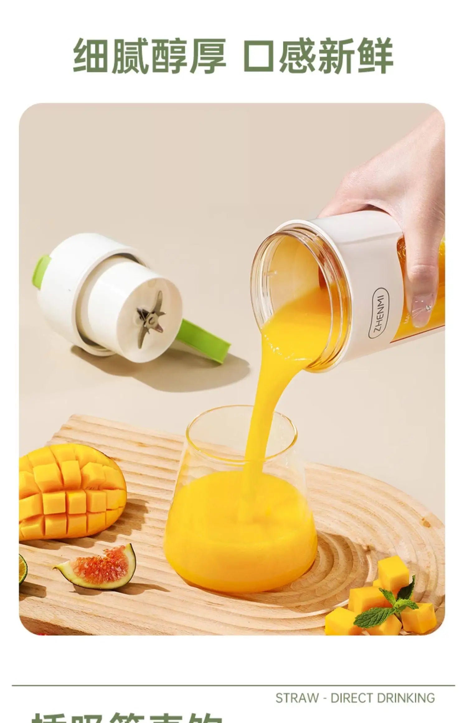 Exprimidor Portátil Inalámbrico Multifuncional para Jugos