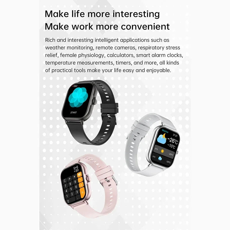 VIVO reloj inteligente Android IOS regalo Bluetooth llamada Smartwatch 2025 pantalla táctil música Fitness Tracker relojes deportivos + auricular nuevo