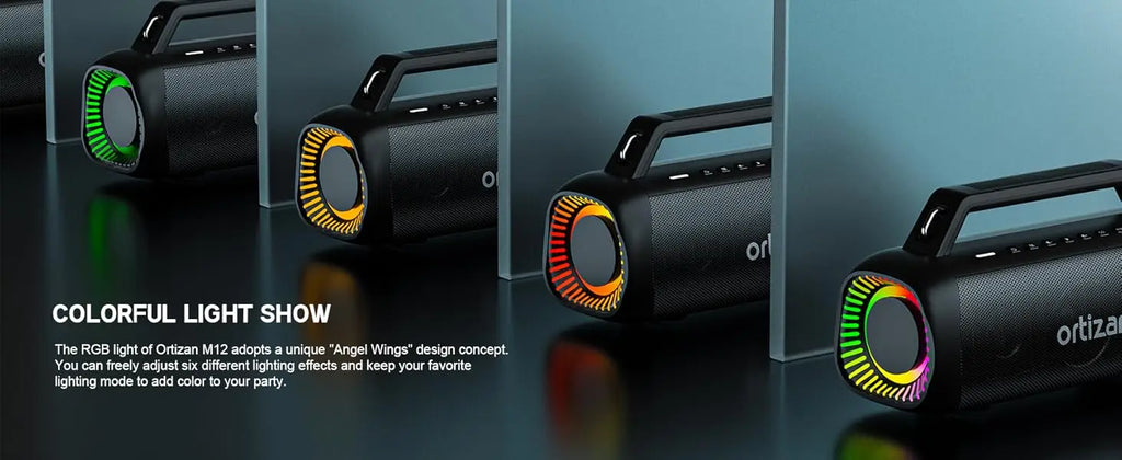 Altavoces Ortizan de 60W (80W de Pico) Inalámbricos Bluetooth con Bajos Potentes, Altavoces Subwoofer Grandes Inalámbricos Bluetooth 5.3 con Banco de Energía