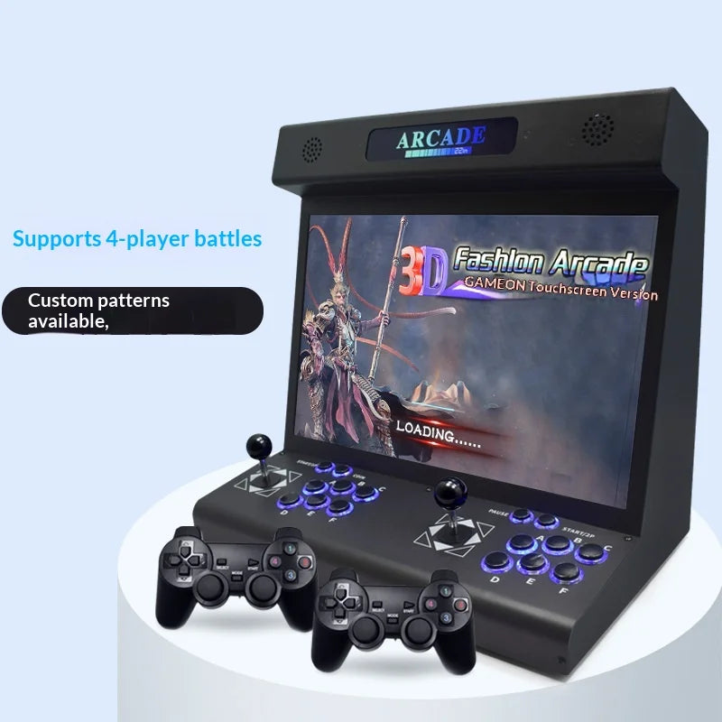 Máquina de juegos de 22 pulgadas, máquina de juegos arcade de escritorio, máquina arcade integrada para el hogar, más de 23000 juegos, compatible con varios idiomas