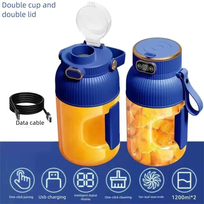 Licuadora Portátil para Smoothies y Jugos con Opción 2 Vasos