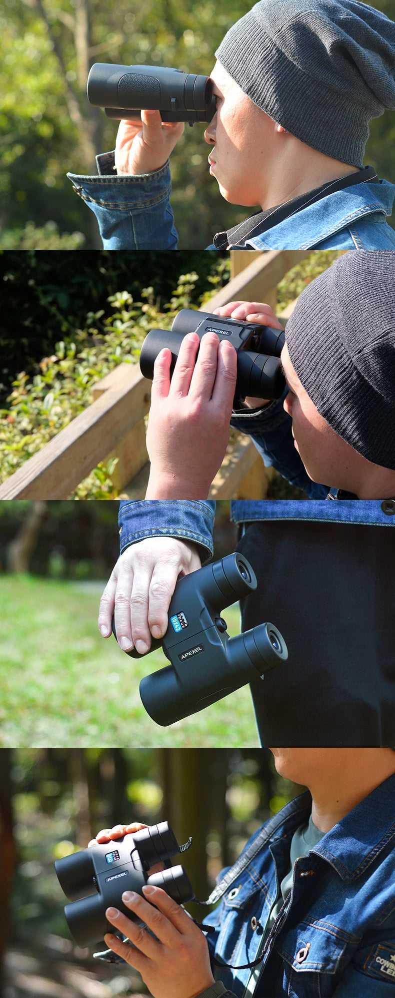 Binoculares HD 10x42 APEXEL con Autoenfoque para Exteriores
