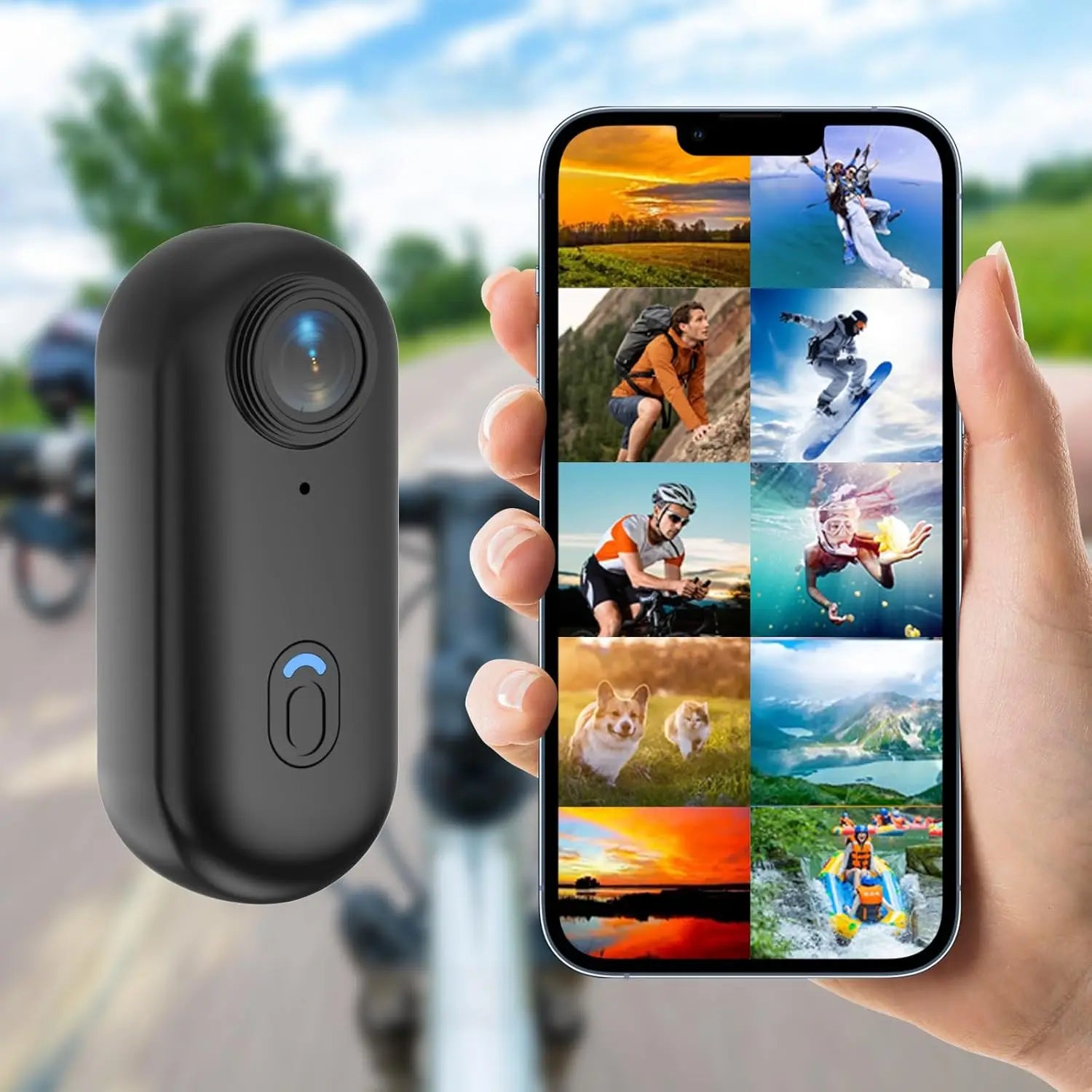 Cámara de acción mini POV 4K con WiFi y montaje magnético impermeable