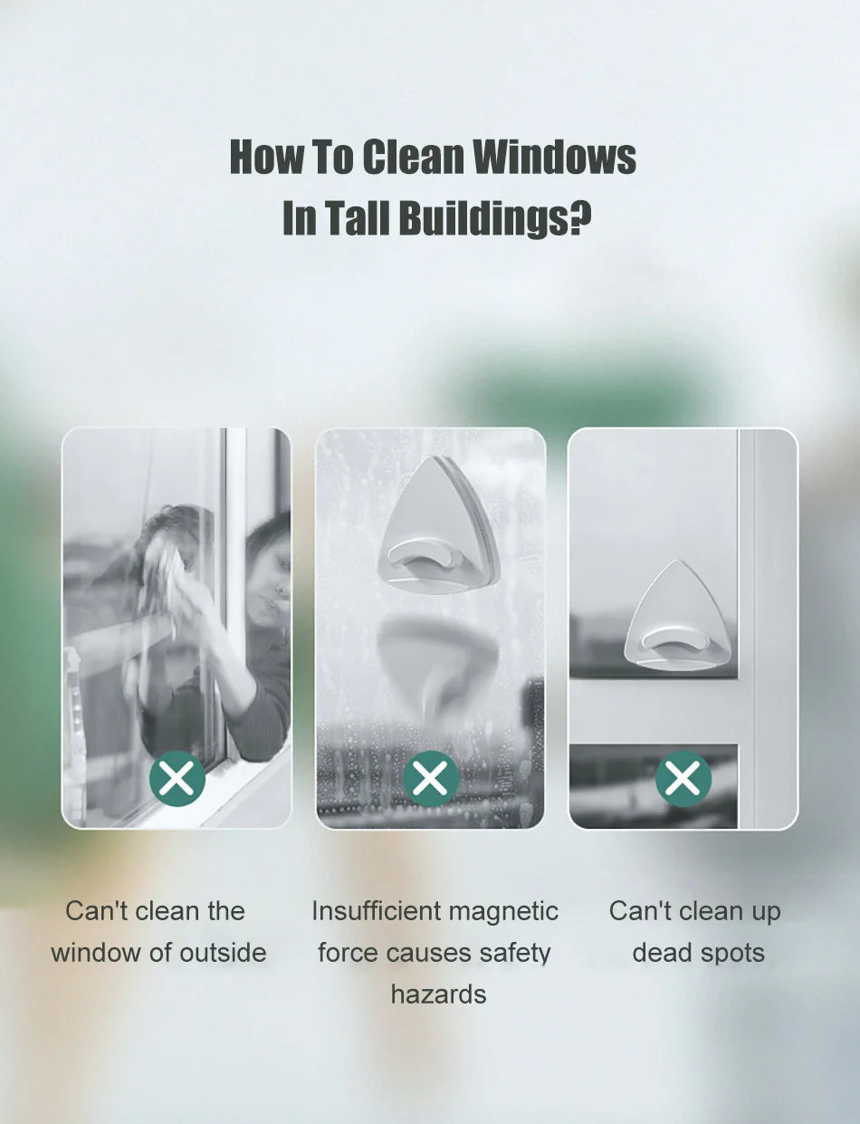 NUEVO Cepillo Magnético Limpiador de Ventanas de Doble Cara con Descarga Automática de Agua, Limpiacristales, Herramientas de Limpieza para el Hogar