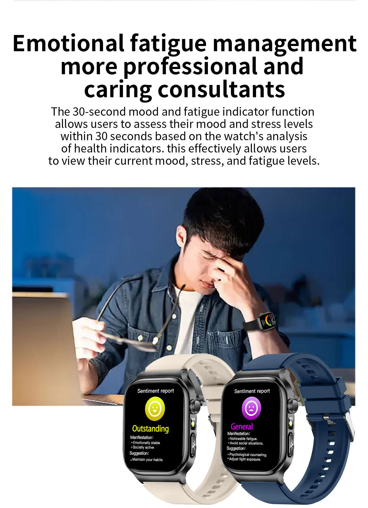 Reloj Inteligente ECG Mujer Bluetooth Voz AI