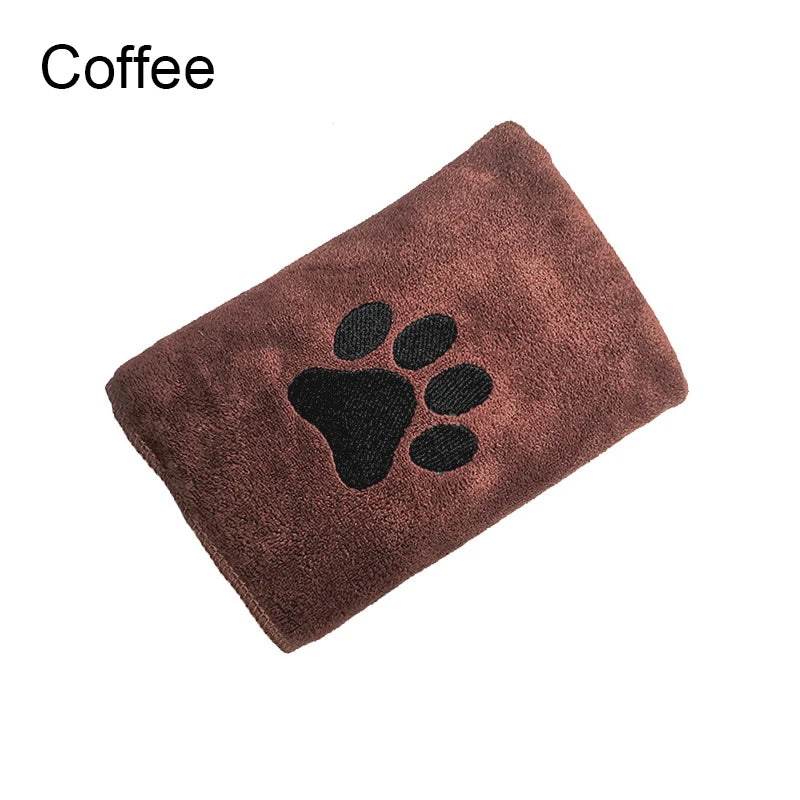 Toalla de baño de microfibra de 35x75cm/50x100cm, Toalla de baño gruesa y rápida para mascotas, suministros de aseo para perros absorbentes súper suaves bordados
