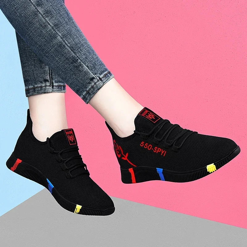 Zapatillas Livianas de Malla para Mujer con Plataforma