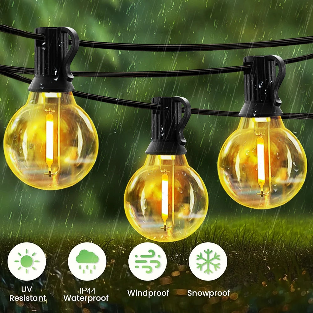Guirnalda Solar G40 con Control Remoto IP65 - Hasta 30M Jardín