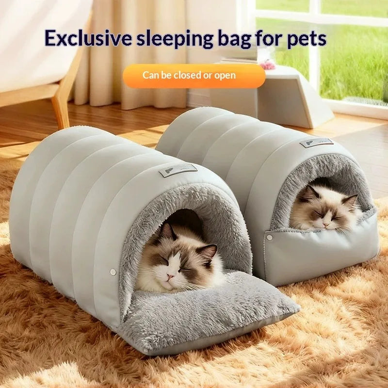 Cama Cueva para Gatos - Suave, Lavable y Antideslizante