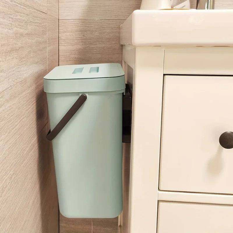 Bote de basura silencioso y cerrado que ahorra espacio: 3/5 L, cubo sellado ecológico para cocina y oficina, no necesita electricidad