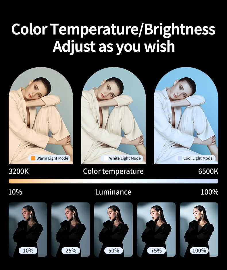 Mini luz de relleno RGB LED de bolsillo recto, iluminación para fotografía y vídeo, Clip Vlog en vivo para teléfono, iPhone, iPad, cámara portátil
