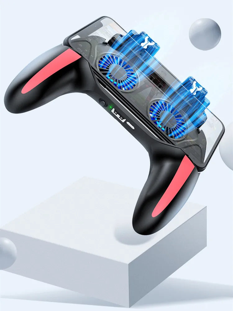 Mango de juego para teléfono móvil H10 de 4 dedos con radiador, mando de disparo, Joystick para IOS y Android, accesorios para juegos
