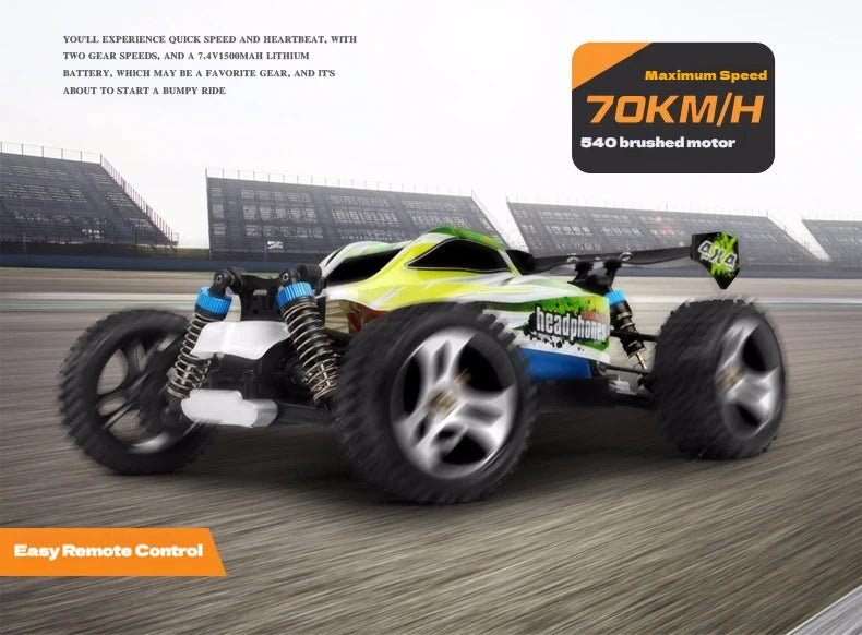 WLtoys A959 - B Actualización 2.4G 4WD RC Coche todoterreno 1:18 Juguete de deriva de alta velocidad a escala completa