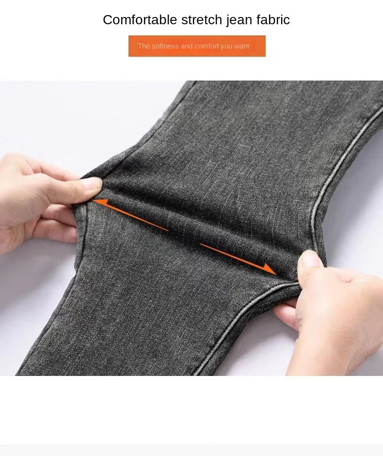 Pantalones Vaqueros Ajustados de Terciopelo para Mujer, Cintura Alta, Invierno