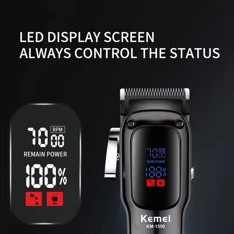Cortadora de Pelo Kemei KM-1550 con Pantalla LCD