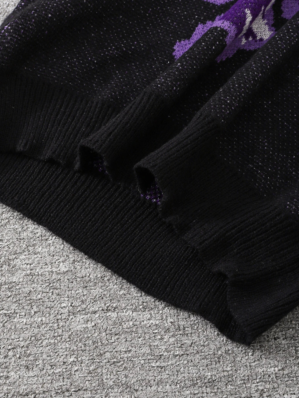 Suéter de Punto con Bloques de Color y Diseño Esqueleto para Hombre