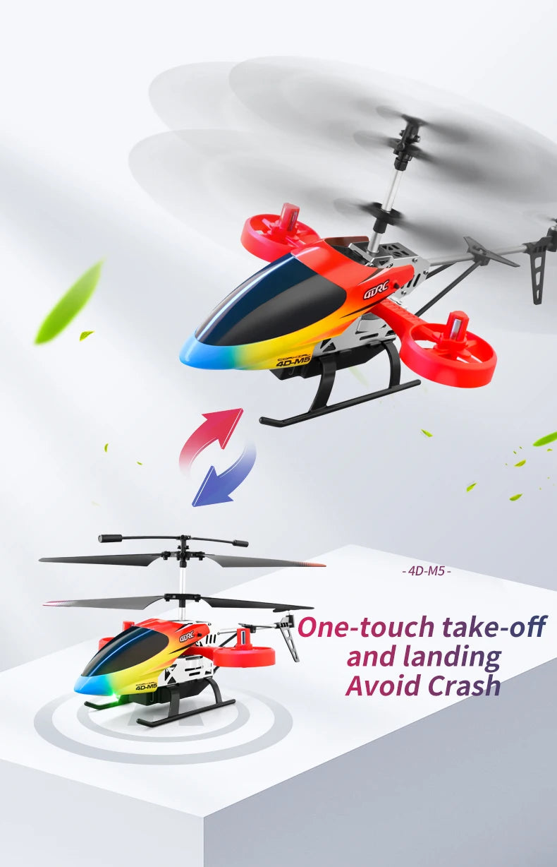 Helicóptero RC con Giroscopio y Luces LED, 3.5 Canales, Mantenimiento de Altitud