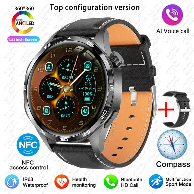 Reloj Inteligente 5 Pro con AMOLED, GPS, NFC, Brújula y Llamadas Bluetooth