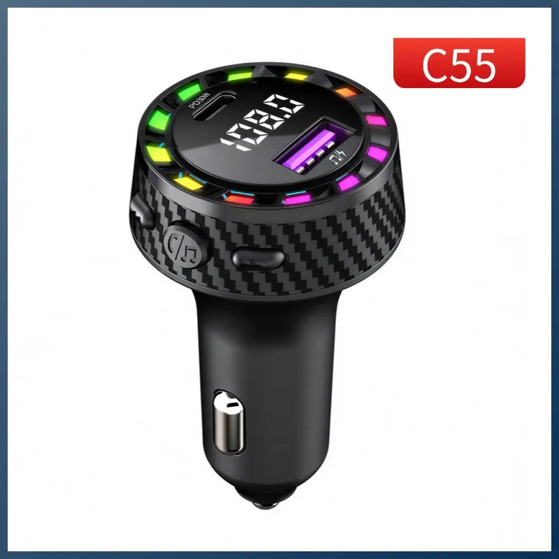 Transmisor FM PD30W para Auto con Carga Rápida y Bluetooth 5.3