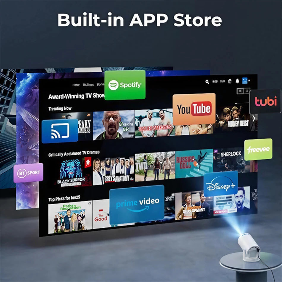 Nuevo Proyector HY300 2026, 4K, Android 11, Wifi6, 290ANSI, Allwinner H713, BT5.0, 1080P, 1280*720P, Cine, Portátil para Exteriores ﻿