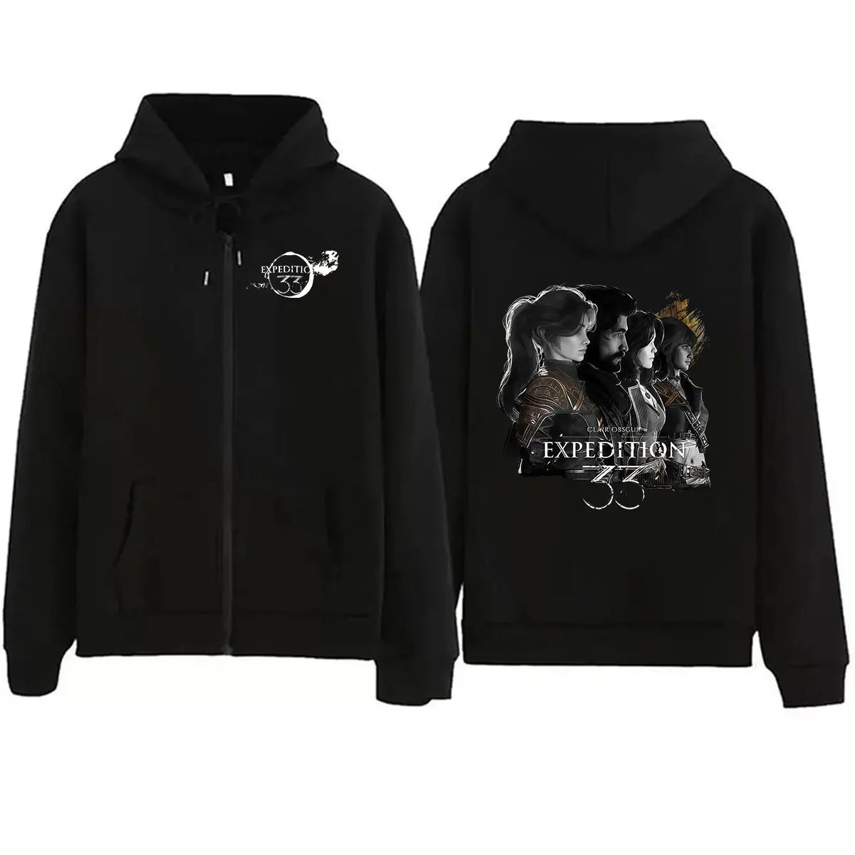 Sudadera Clair Obscur Expedition 33 con Cremallera, Vintage, Unisex