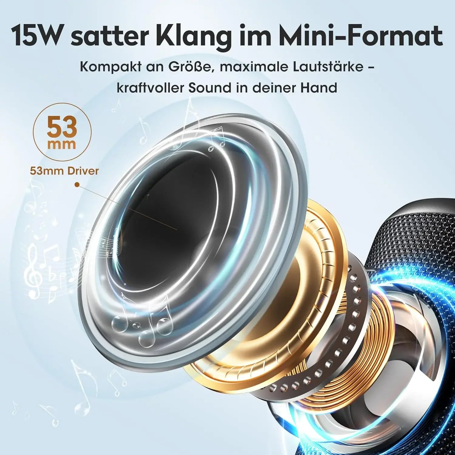 OHYAO X2 Mini Altavoz Bluetooth con Volumen Más Alto y Bajos Mejorados, IPX7 Impermeable, Inalámbrico, Bluetooth 5.3, Caja de Música Portátil