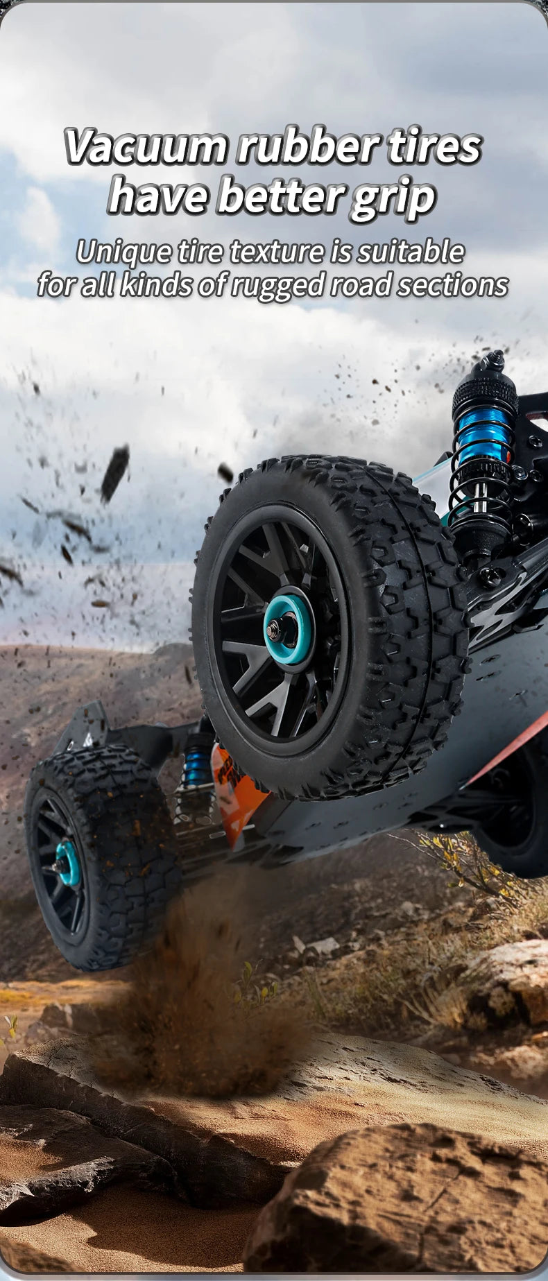 Auto RC de Alta Velocidad 95 km/h 4WD Sin Escobillas Escala 1:14