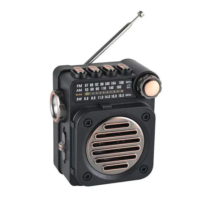 Radio portátil FM/AM/SW con Bluetooth y linterna LED