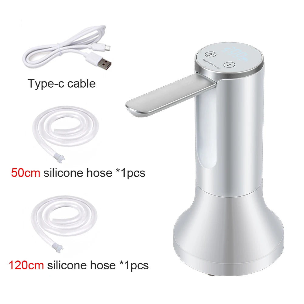 Bomba dispensadora de agua eléctrica para garrafón de 19 litros, recargable USB