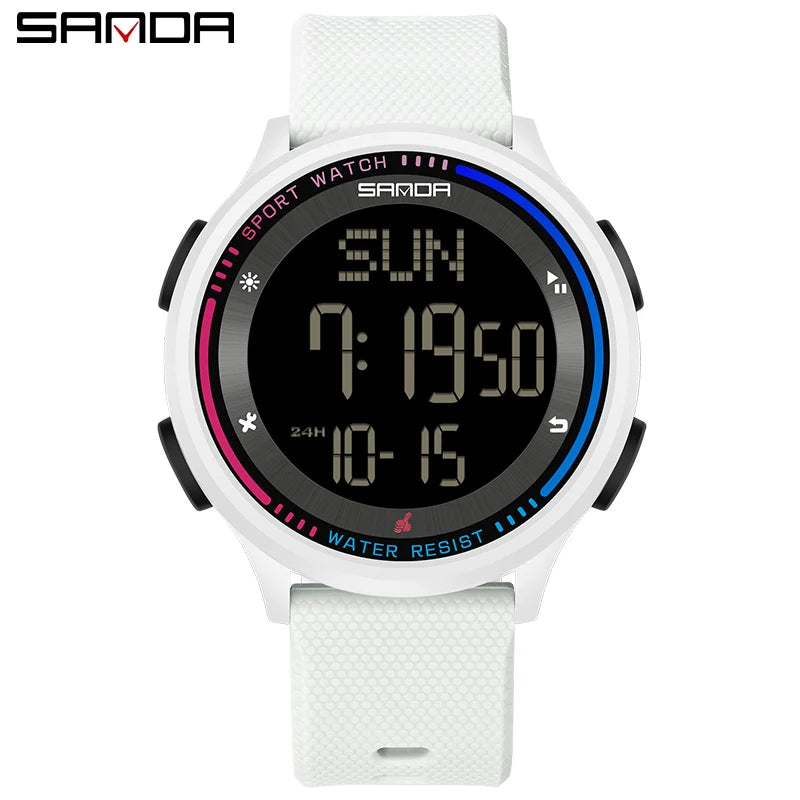 Reloj Digital SANDA 6158 para Niños y Adolescentes, Deportivo Impermeable
