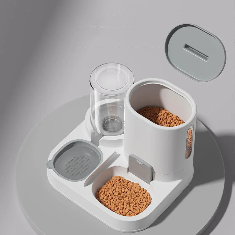 Alimentación y agua potable para mascotas, comida dos en uno, cuenco de agua potable y alimentación suave de gran capacidad, cuenco de comida para gatos, cuenco para perros