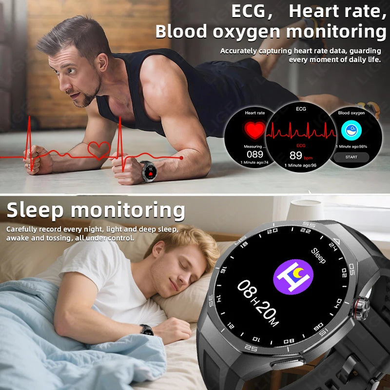 Reloj Inteligente LIGE con ECG y Cámara Remota