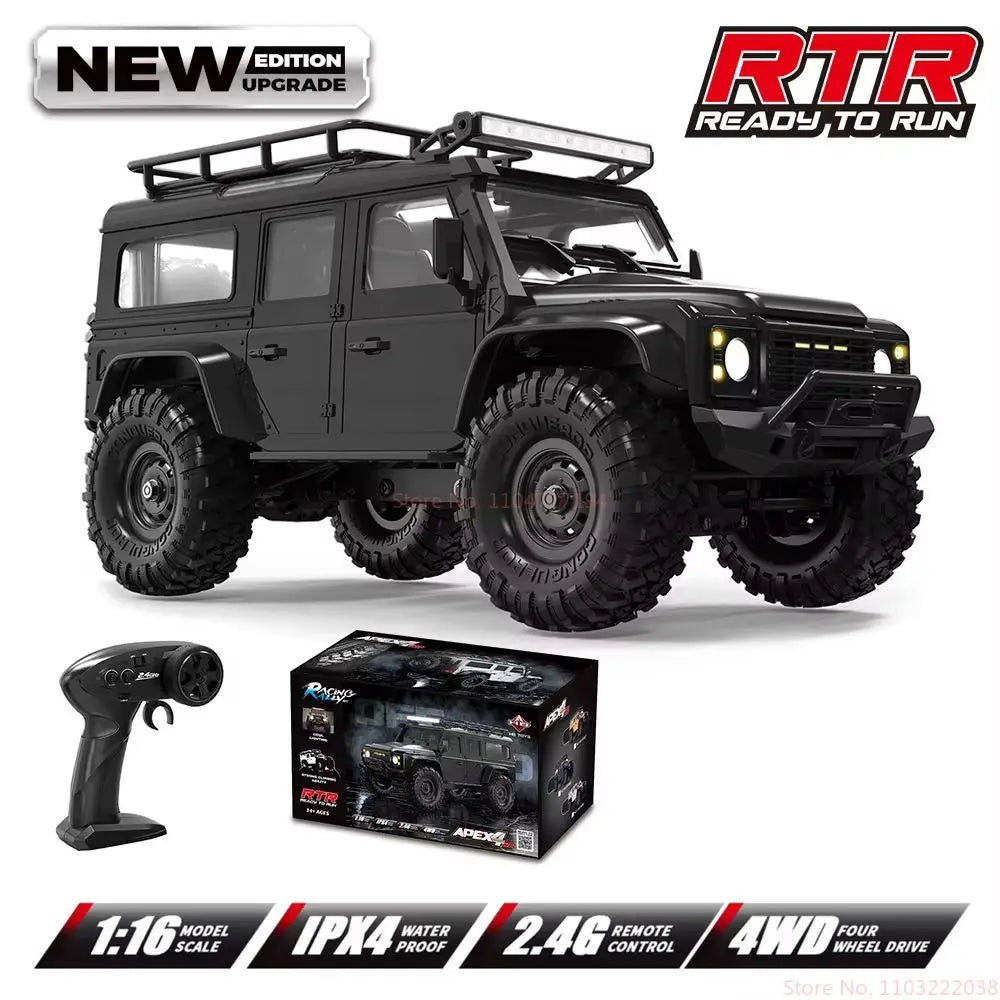 Coche RC 1:16 Monster Truck 4WD, Todoterreno Eléctrico, Regalos para Niños