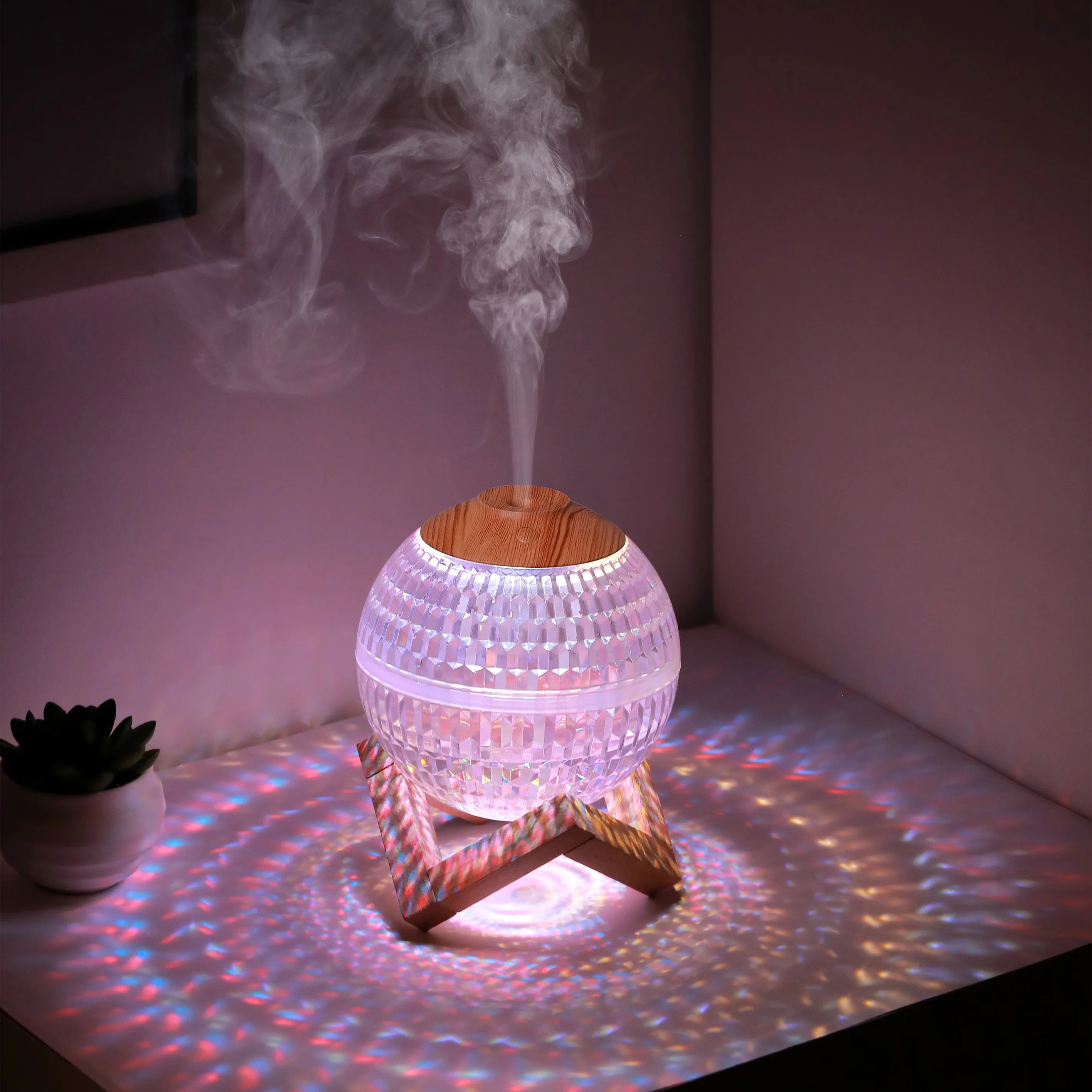 Humidificador de Bola de Cristal con Luz Nocturna