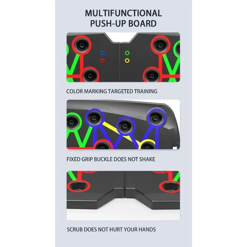 Tabla de flexiones plegable multifuncional para fitness en casa o exteriores