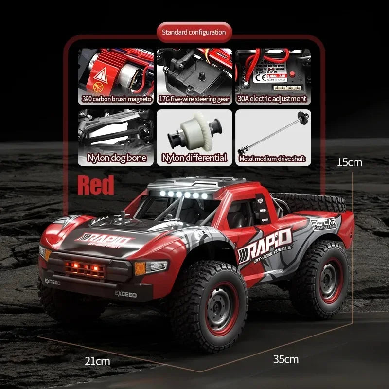 JJRC Q130 1:16 70 KM/H 4WD RC coche con Motor sin escobillas ligero coches de Control remoto camión monstruo de deriva de alta velocidad juguetes para niños y adultos